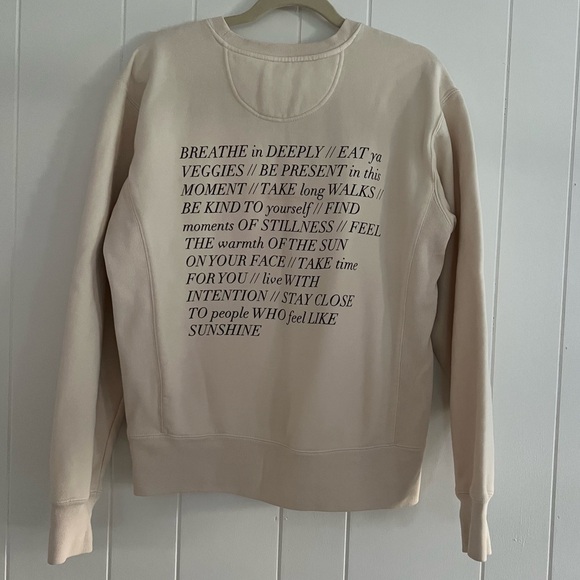 California Aesthetic Healthy Slow Living Spiritual Mantra Sweatshirt - Like New - Picture 6 of 13
